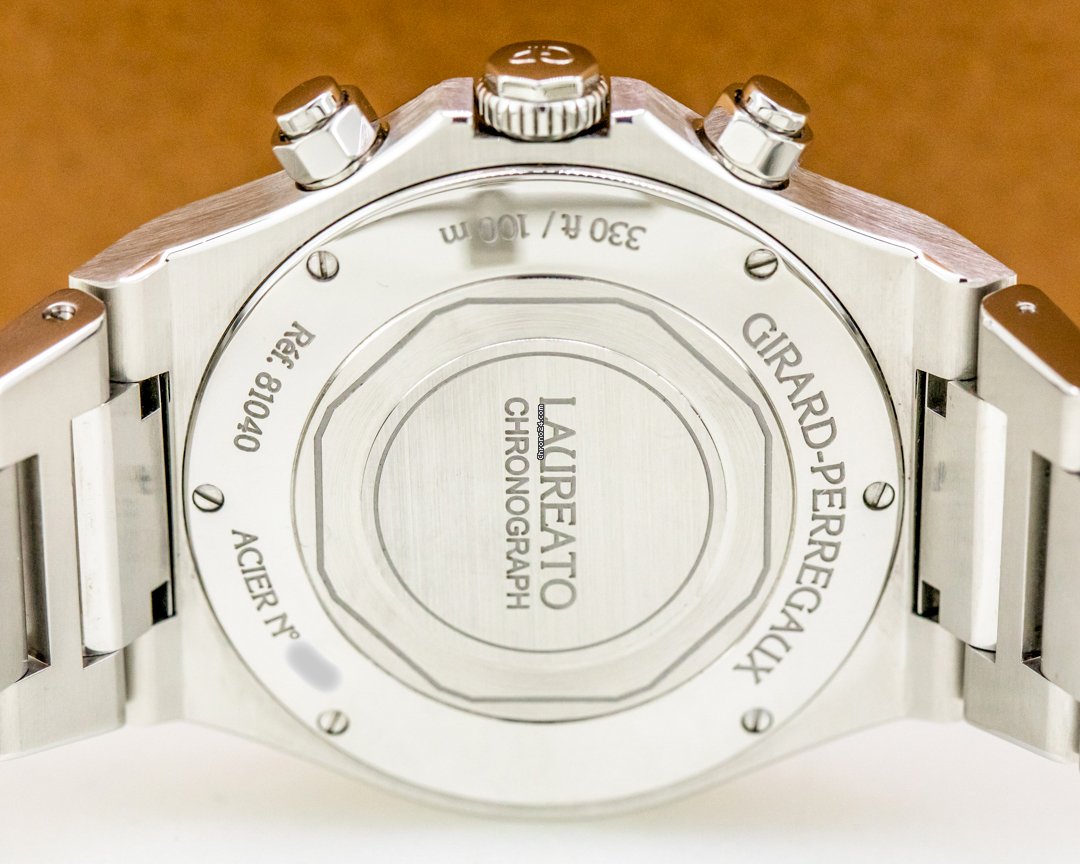 IMG_9081 Girard Perregaux Laureato Mens watch Unisex Automatic Steel 81040-11-431-11A Replica 7