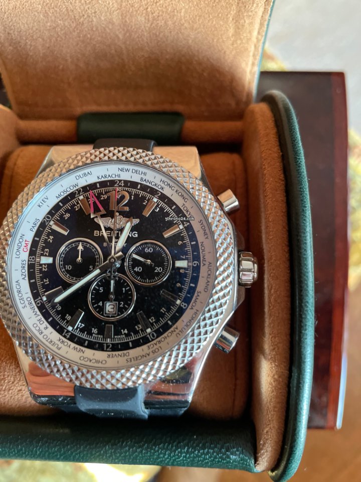 IMG_9081 Breitling Bentley GMT Mens watch Unisex Automatic Steel A4736212 B919 Replica 7