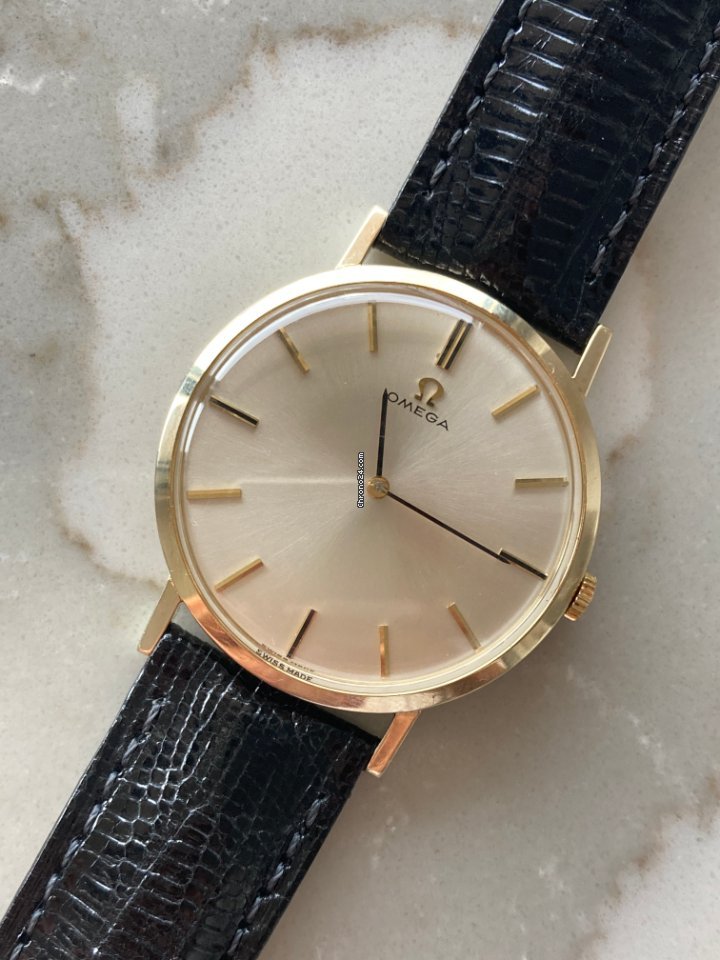 Omega Mens watch Unisex Manual winding Yellow gold 14 k gold 34mm dress watches Replica 7