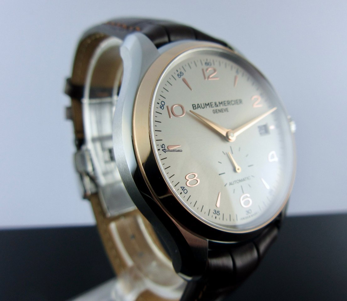 IMG_9081 Baume & Mercier Clifton Mens watch Unisex Automatic Gold Steel MOA10139 Replica 7