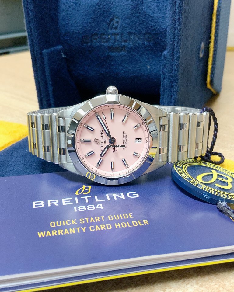 IMG_9081 Breitling Chronomat Womens watch Quartz Steel A77310101K1A1 Replica 7
