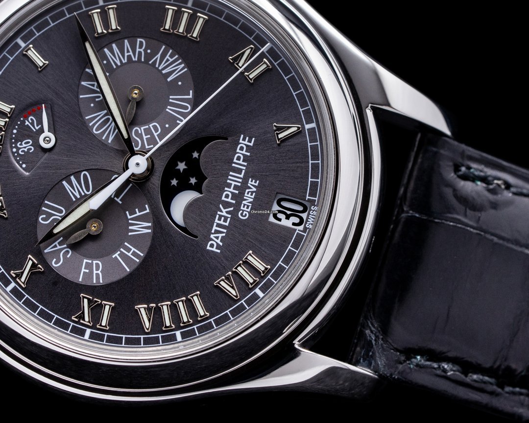 IMG_9081 Patek Philippe Annual Calendar Mens watch Unisex Automatic Platinum 5056P-001 Replica 7