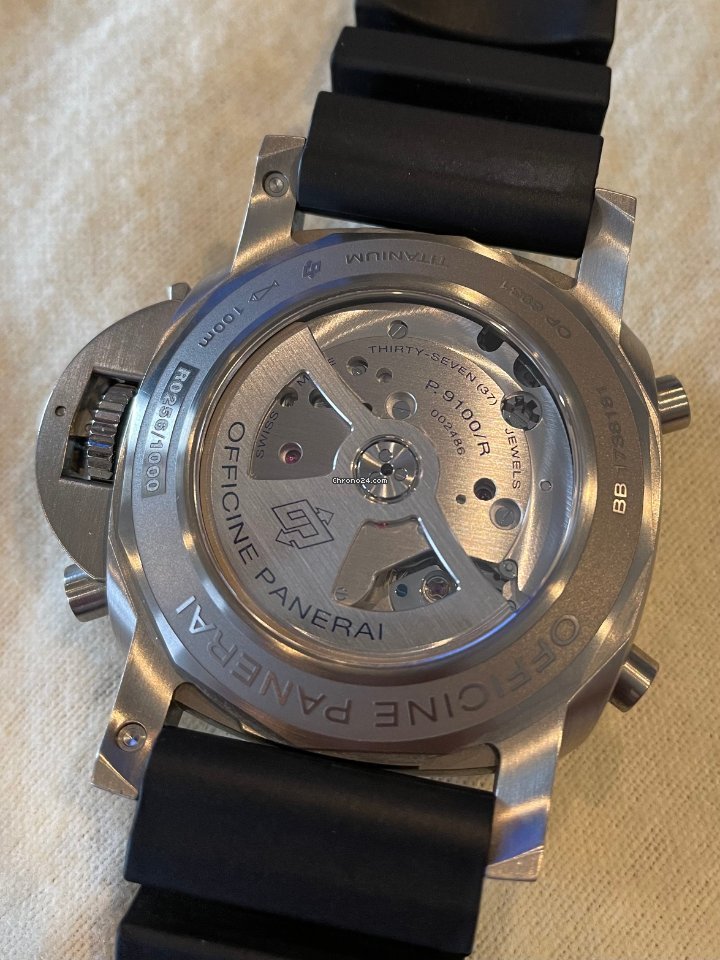 IMG_9081 Panerai Luminor 1950 Regatta 3 Days Chrono Flyback Mens watch Unisex Automatic Titanium PAM 00526 Replica 7