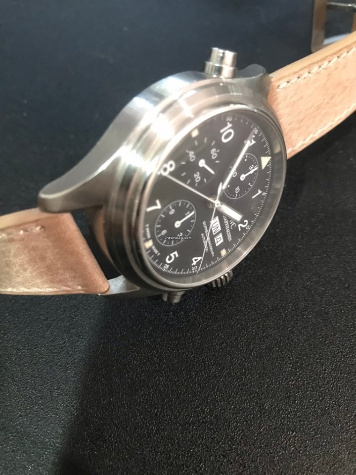 IMG_9081 IWC Pilot Double Chronograph Mens watch Unisex Automatic Steel IW371303 Replica 7