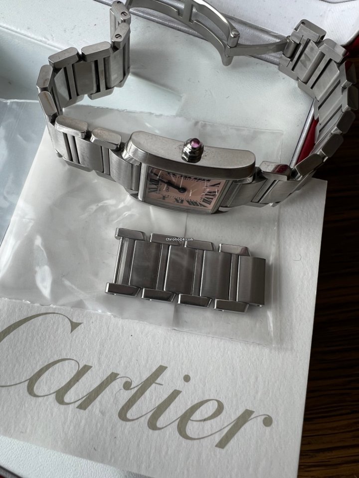 IMG_9081 Cartier Tank Francaise Womens watch Quartz Steel 2384 Replica 7