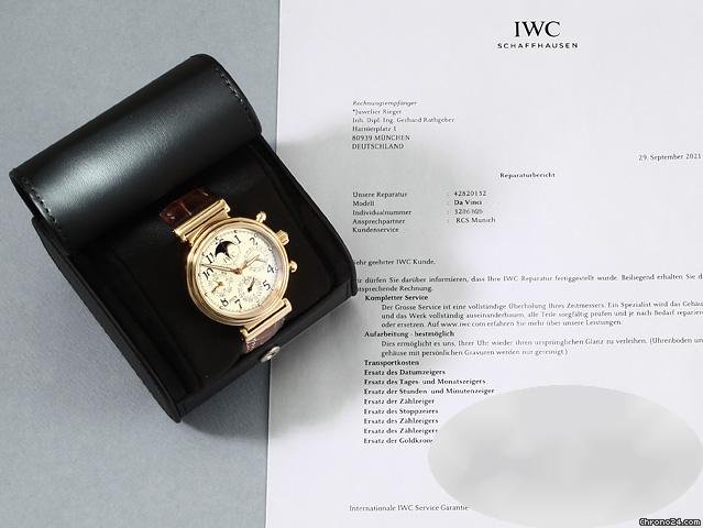 IWC Da Vinci Perpetual Calendar Mens watch Unisex Automatic Rose gold IW3758 Replica 7