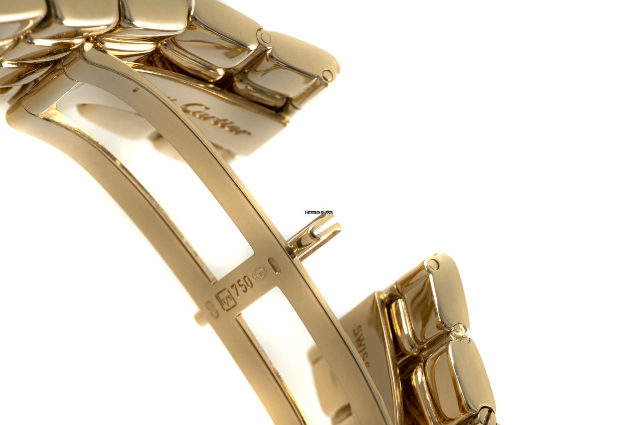 Cartier Tank Americaine Mens watch Unisex Quartz Yellow gold 1716 Replica 7