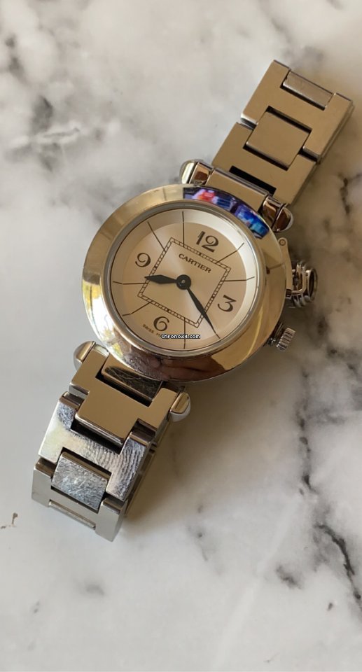 IMG_9081 Cartier Pasha Womens watch Quartz Steel W3140007 Replica 7