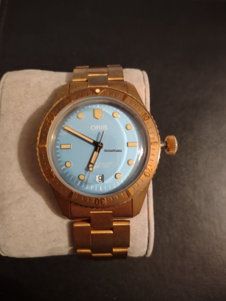IMG_9081 Oris Divers Sixty Five Mens watch Unisex Automatic Bronze 01 733 7771 3155-07 8 19 15 Replica 7