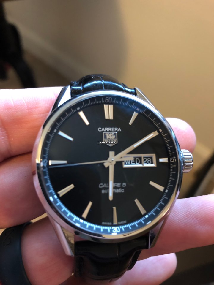 IMG_9081 TAG Heuer Carrera Calibre 5 Mens watch Unisex Automatic Steel war201a.fc6266 Replica 7