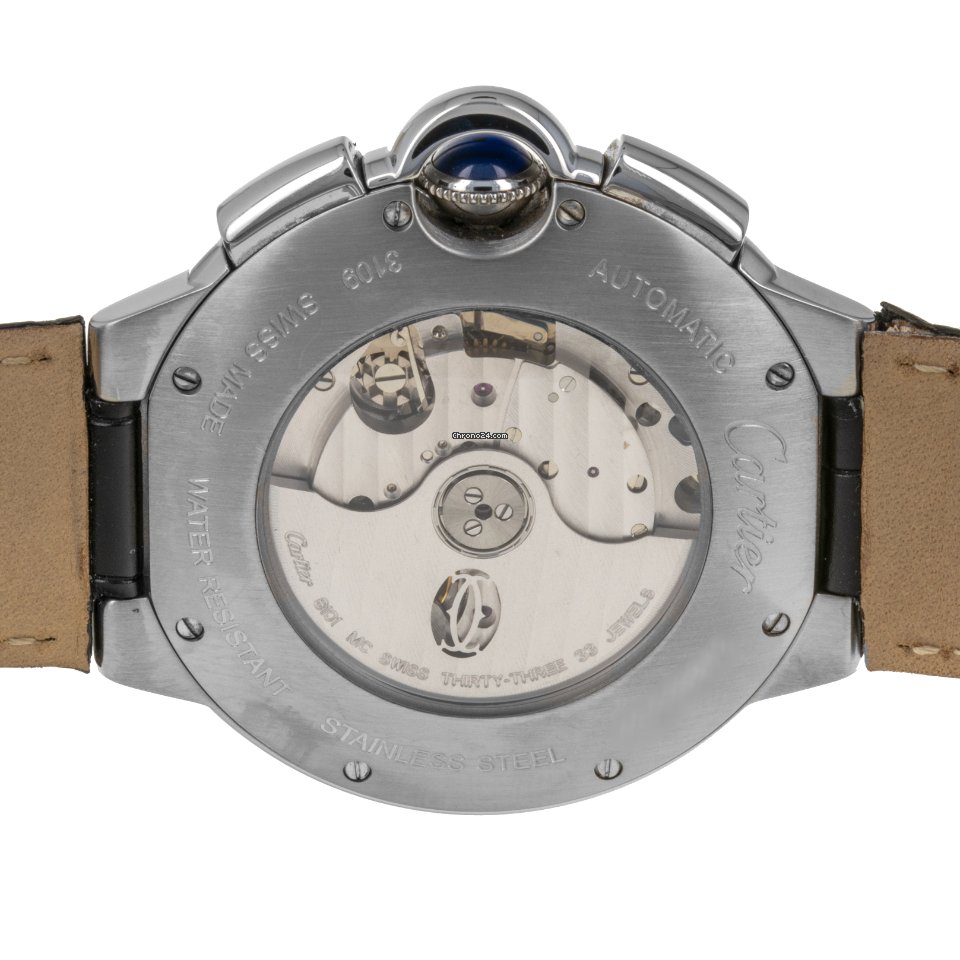IMG_9081 Cartier Ballon Bleu 44mm Mens watch Unisex Automatic Steel W6920003 3109 Replica 7