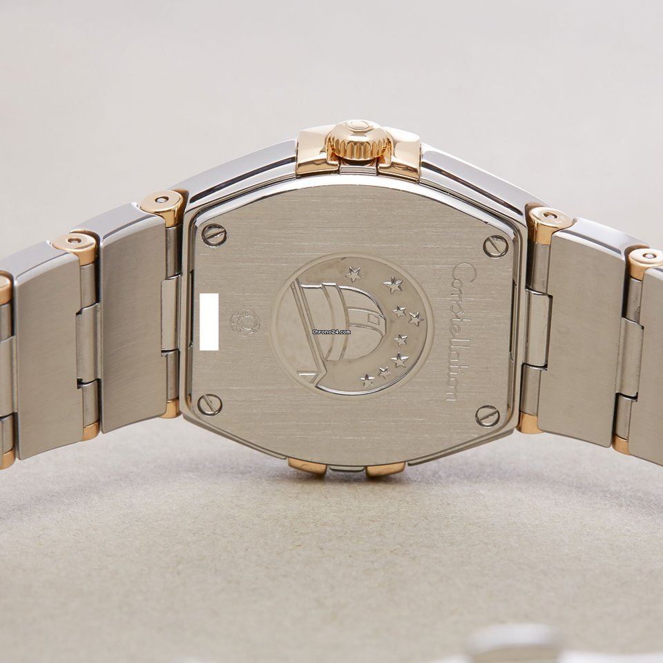 IMG_9081 Omega Constellation Quartz Womens watch Quartz Gold Steel 123.20.24.60.05.002 Replica 7