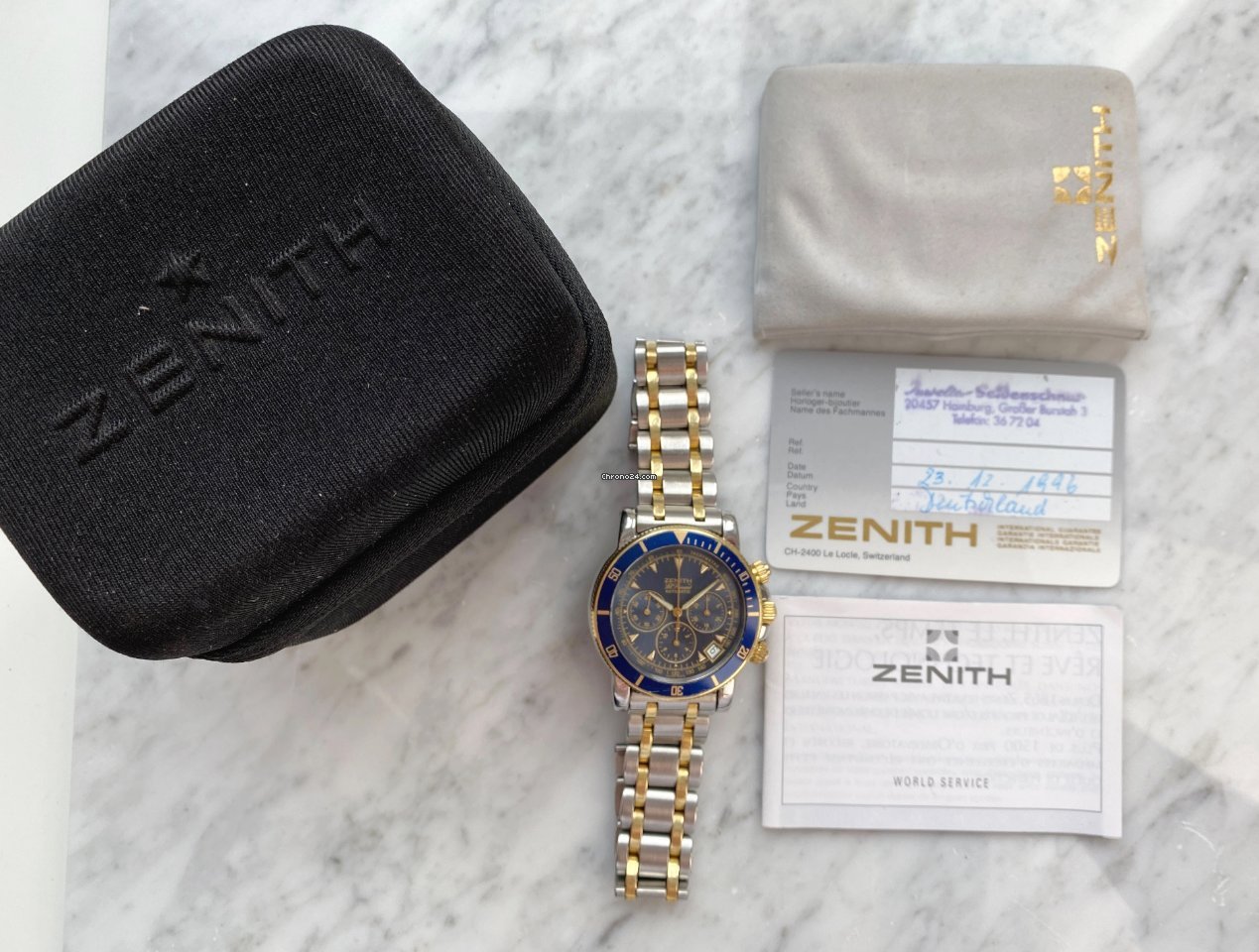 IMG_9081 Zenith El Primero Chronograph Mens watch Unisex Automatic Yellow gold 530370400 Replica 7