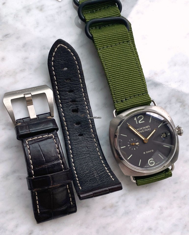 IMG_9081 Panerai Radiomir 8 Days Mens watch Unisex Manual winding Titanium 00346 Replica 7