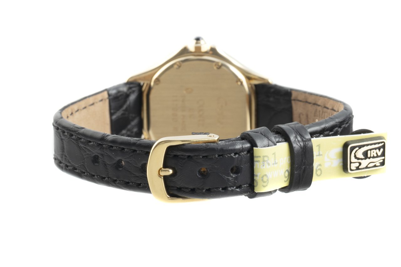 IMG_9081 Cartier Cougar Womens watch Quartz Yellow gold 117000R Replica 7