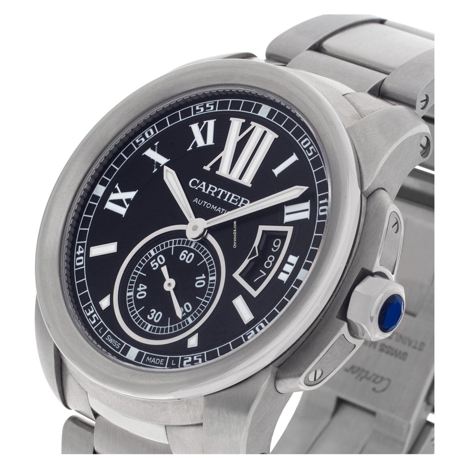 IMG_9081 Cartier Calibre de Cartier Mens watch Unisex Automatic Steel W7100016 Replica 7