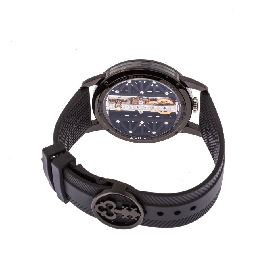 IMG_9081 Corum Golden Bridge Mens watch Unisex Manual winding Titanium B113 03832 Replica 7