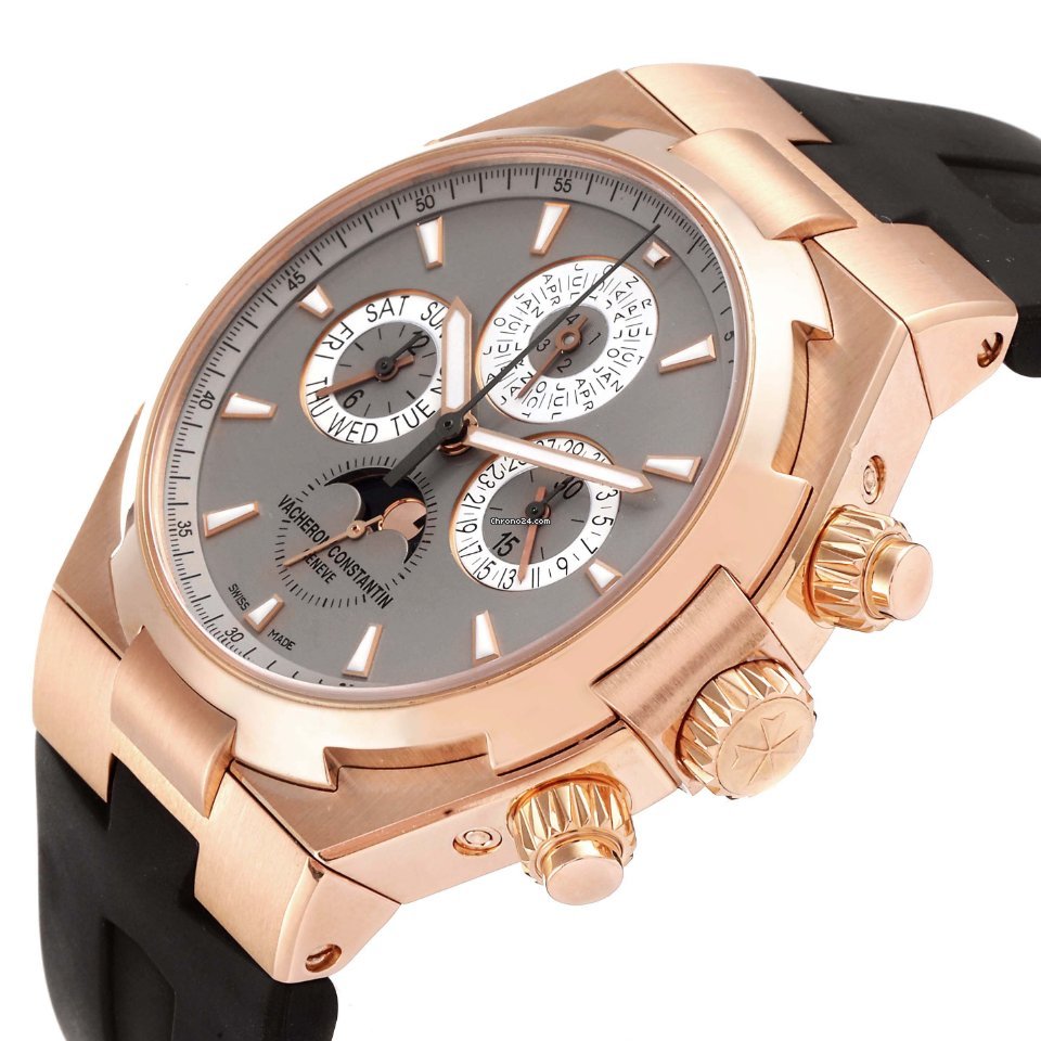 IMG_9081 Vacheron Constantin Overseas Chronograph Mens watch Unisex Automatic Rose gold 49020 000R-9753 Replica 7