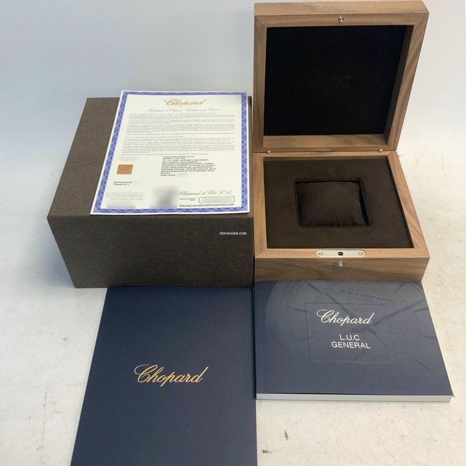 Chopard L.U.C Mens watch Unisex Automatic White gold 161920-1005 Replica 7