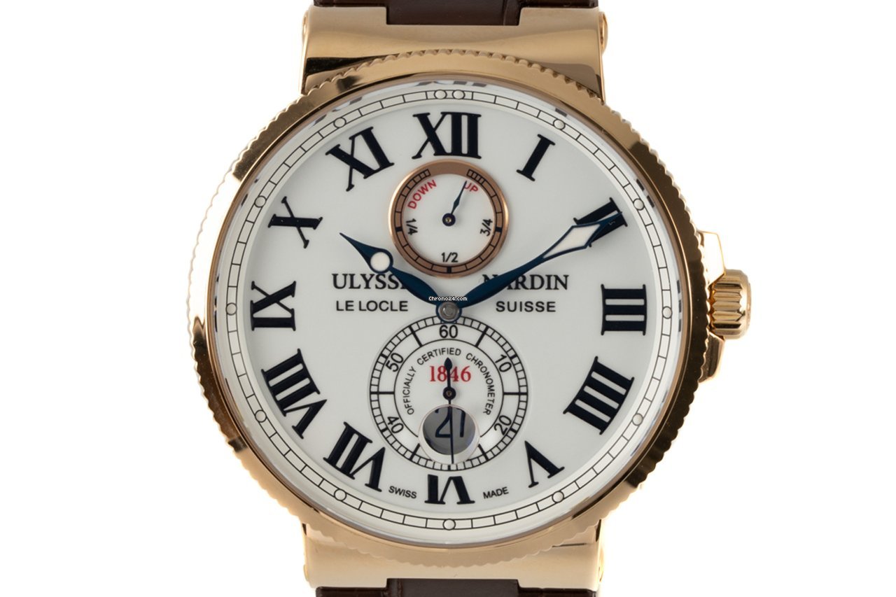 IMG_9081 Ulysse Nardin Marine Chronometer 43mm Mens watch Unisex Automatic Red gold 266-67 40 Replica 7