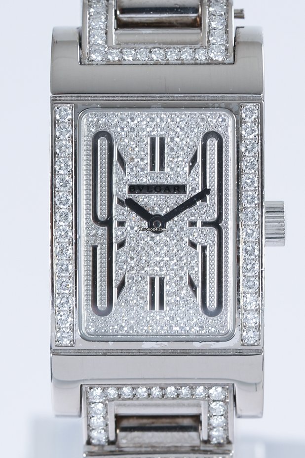 IMG_9081 Bulgari Rettangolo Womens watch Quartz White gold Rettangolo Replica 7