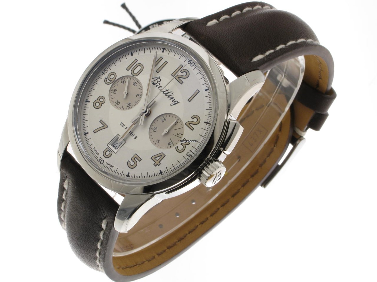 IMG_9081 Breitling Transocean Chronograph 1915 Mens watch Unisex Automatic Steel AB141112 G799 437X Replica 7