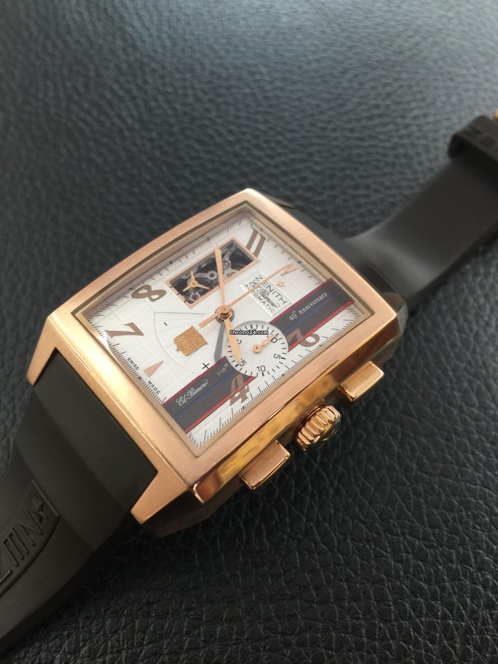 IMG_9081 Zenith Mens watch Unisex Automatic Rose gold 18 0550 4021 Replica 7