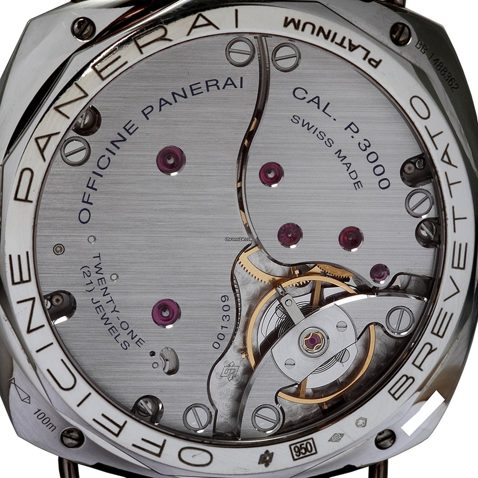 Panerai Special Editions Mens watch Unisex Manual winding Platinum PAM 00373 Replica 7