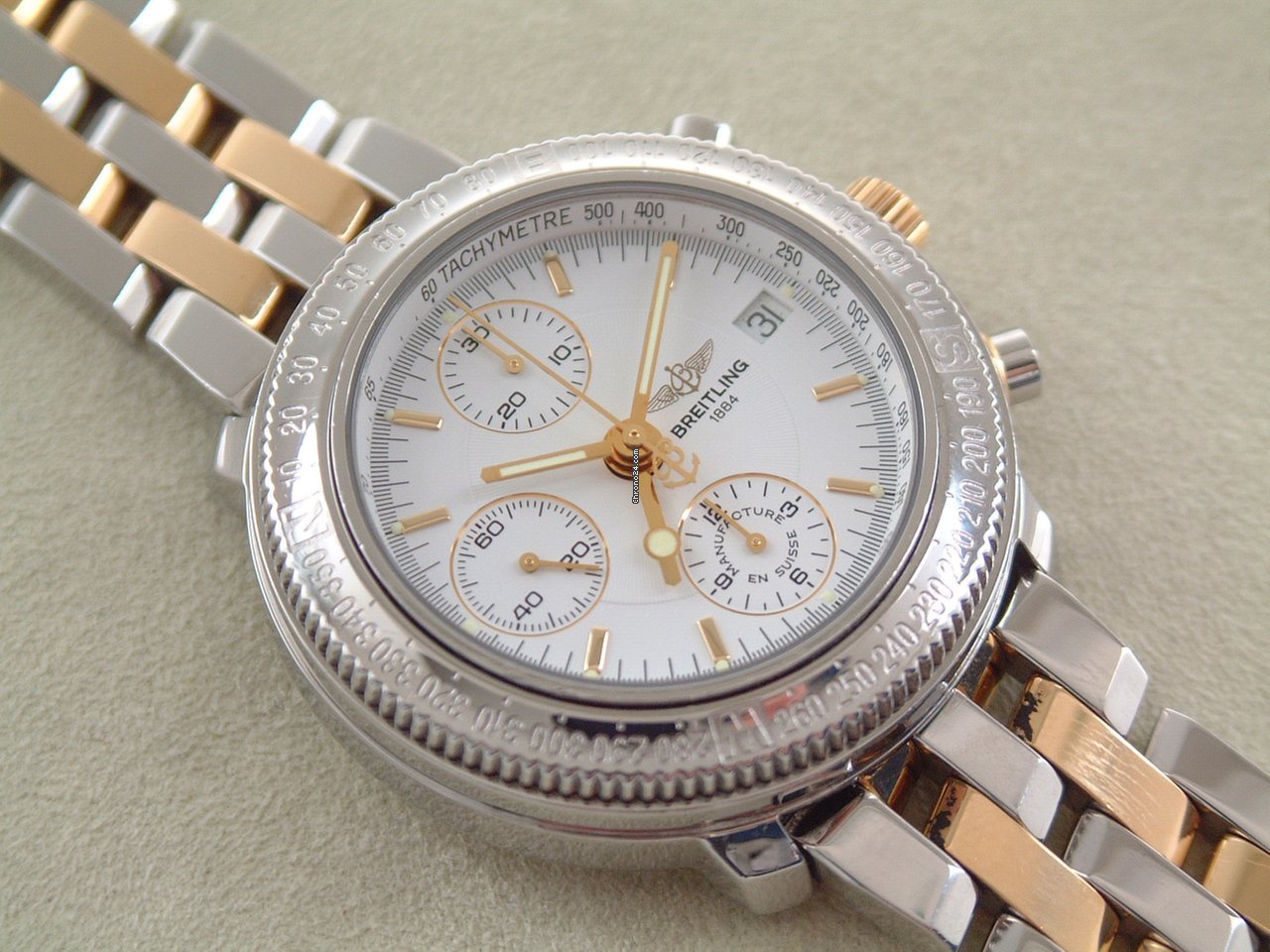 IMG_9081 Breitling Mens watch Unisex Automatic Gold Steel D 20405 Replica 7