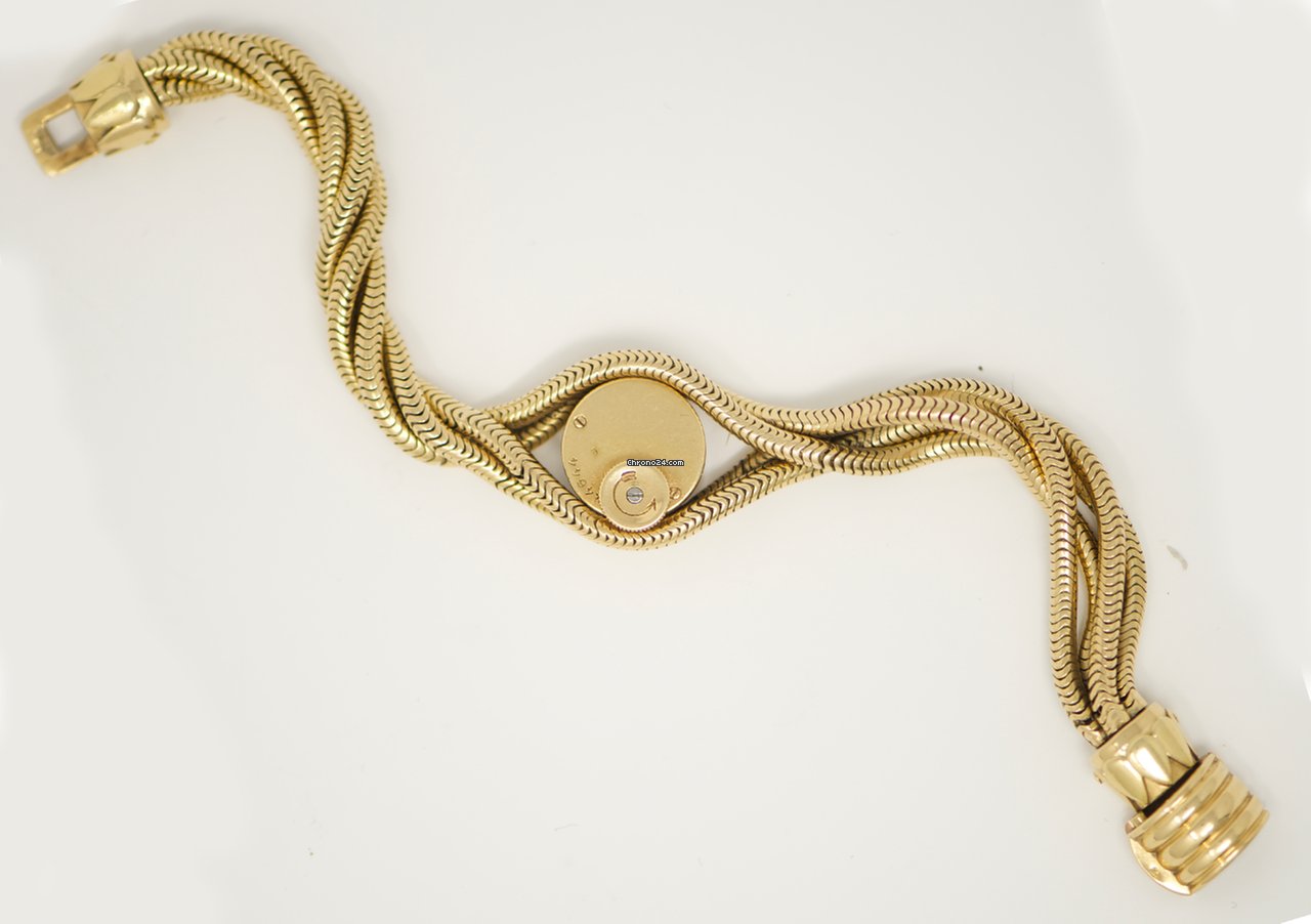 Cartier Womens watch Manual winding Yellow gold RARE 1940S DIAMOND SET PLATINUM, 18KT YG TRIPLE TWIST WATCH Replica 7