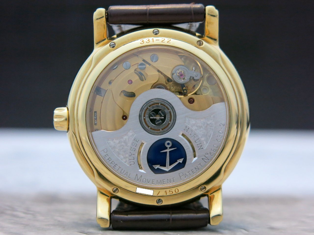 IMG_9081 Ulysse Nardin Mens watch Unisex Automatic Yellow gold 311.22 Replica 7