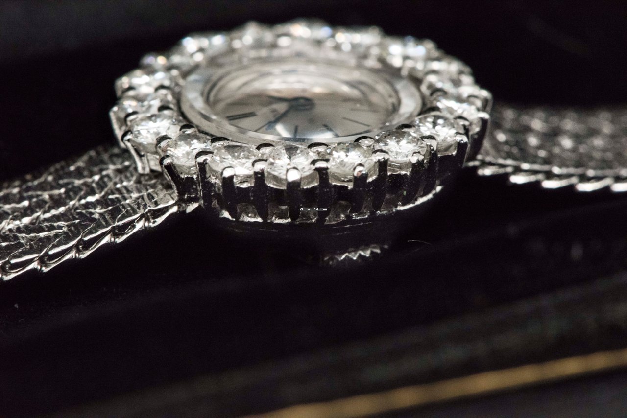 Piaget Womens watch Manual winding White gold 1970s Piaget 18kt 2.25 Diamond Bracelet Watch Replica 7