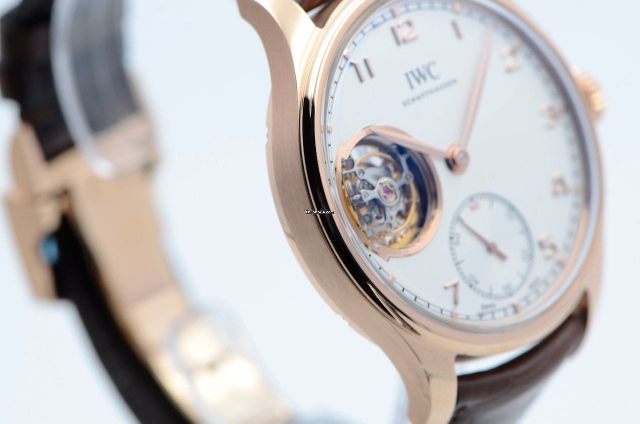 IWC Portuguese Tourbillon Mens watch Unisex Manual winding Red gold IW546302 Replica 7