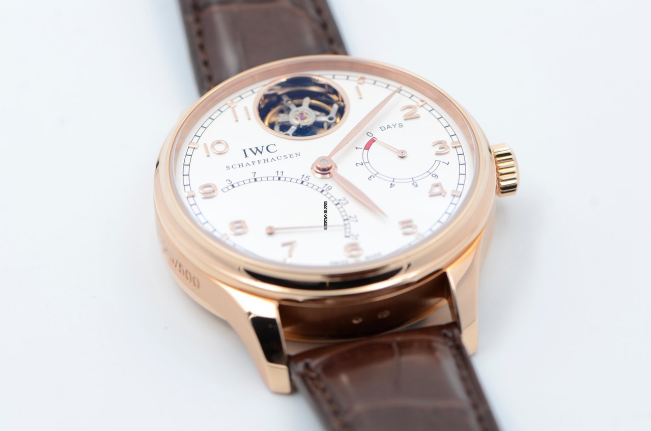 IMG_9081 IWC Portuguese Tourbillon Mens watch Unisex Automatic Rose gold IW504402 Replica 7