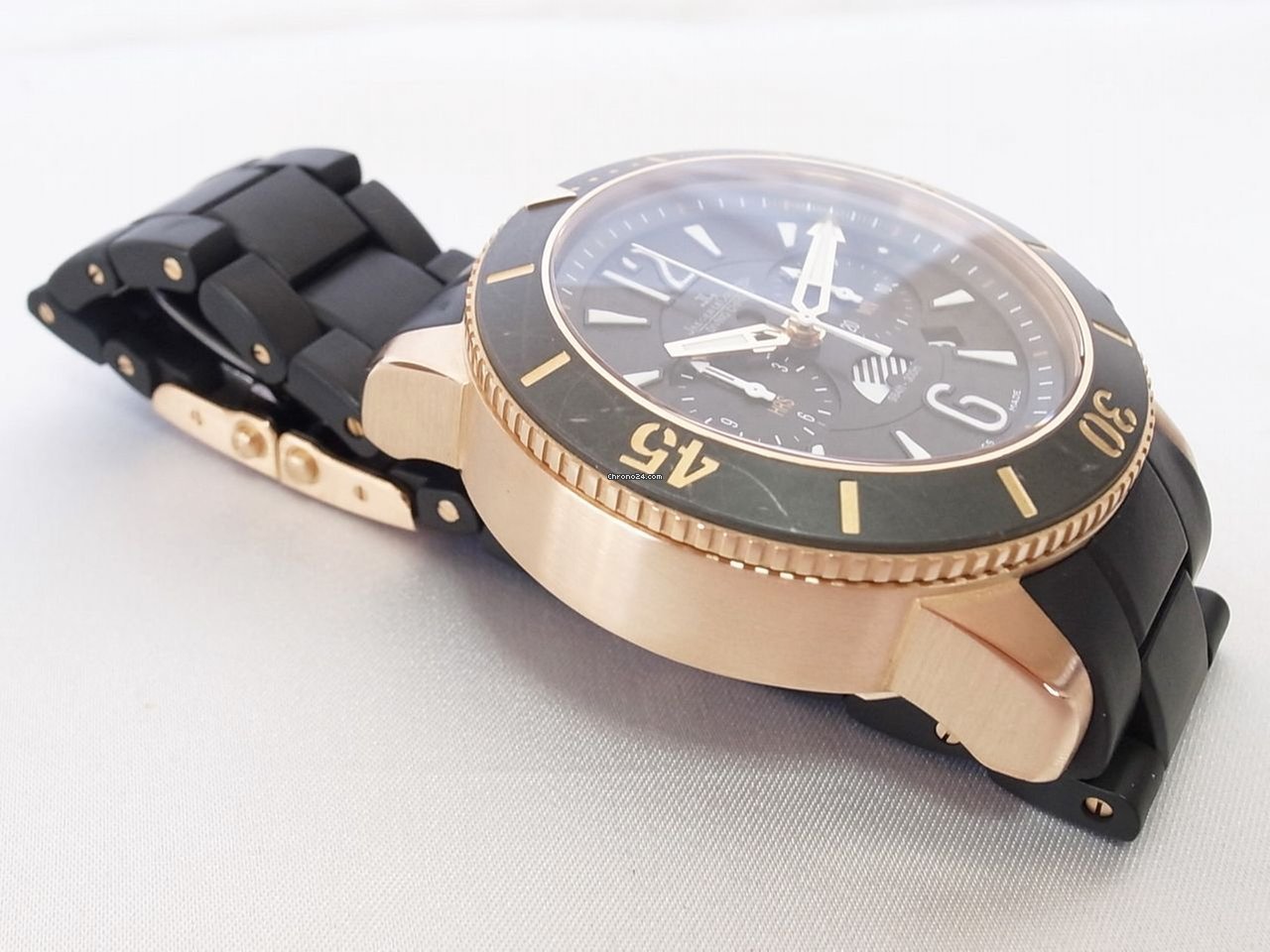 IMG_9081 Jaeger-LeCoultre Master Compressor Diving Chronograph GMT Navy SEALs Mens watch Unisex Automatic Rose gold Q1782770 Replica 7