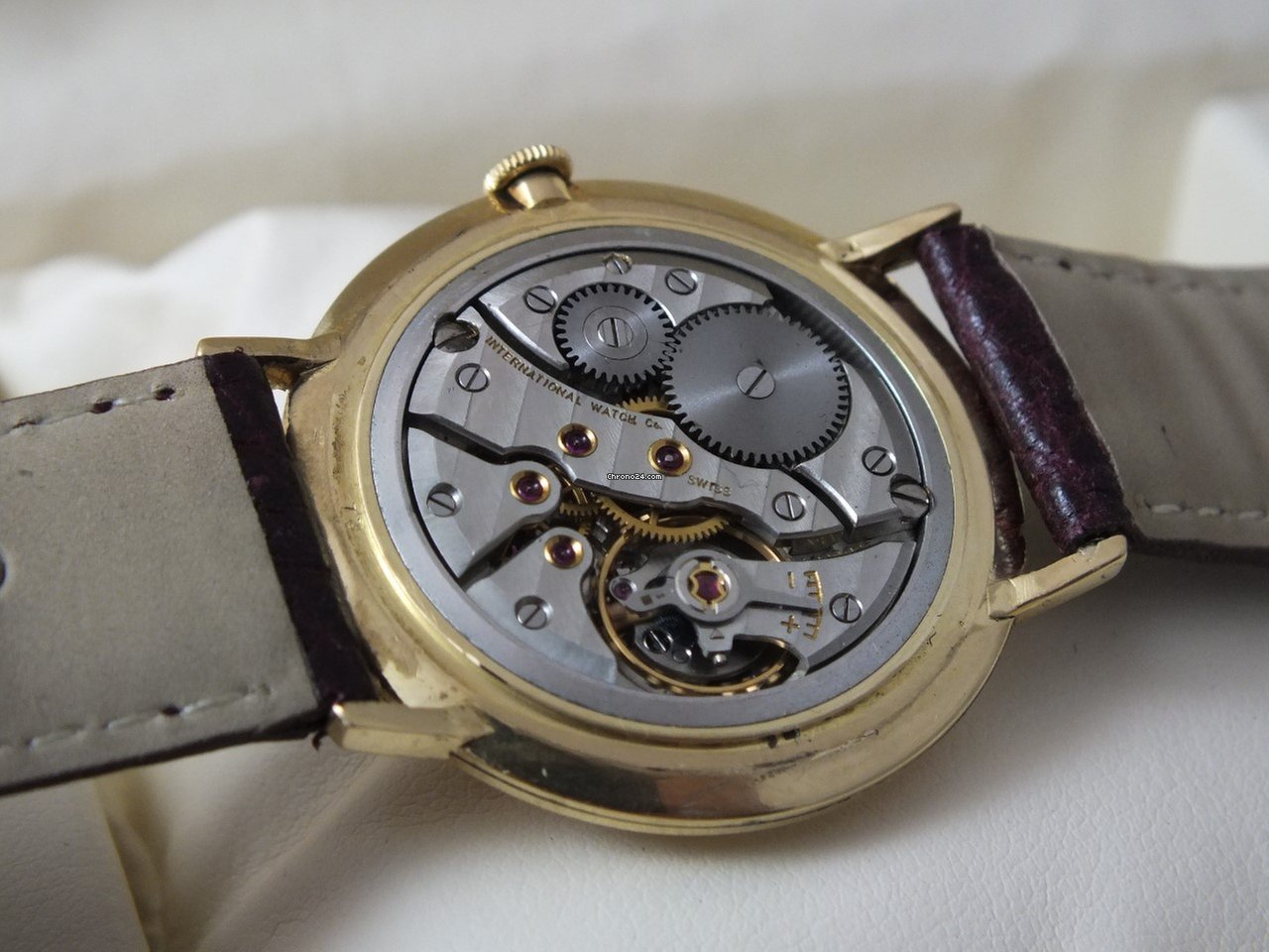 IMG_9081 IWC Mens watch Unisex Manual winding Yellow gold 401 Replica 7