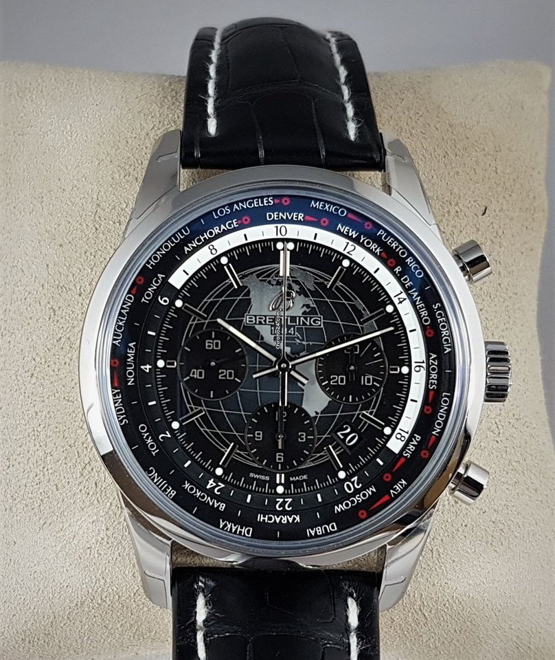 IMG_9081 Breitling Transocean Chronograph Unitime Mens watch Unisex Automatic Steel AB0510U4 BE84 256S Replica 7