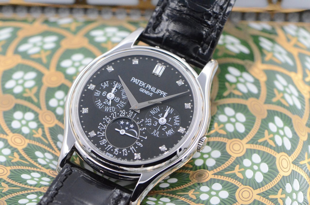 IMG_9081 Patek Philippe Perpetual Calendar Mens watch Unisex Automatic Platinum 5140P-013 Replica 7