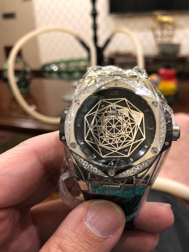 IMG_9081 Hublot Big Bang Sang Bleu Womens watch Automatic Steel 465.SS.1117.VR.1204.MXM17 Replica 7