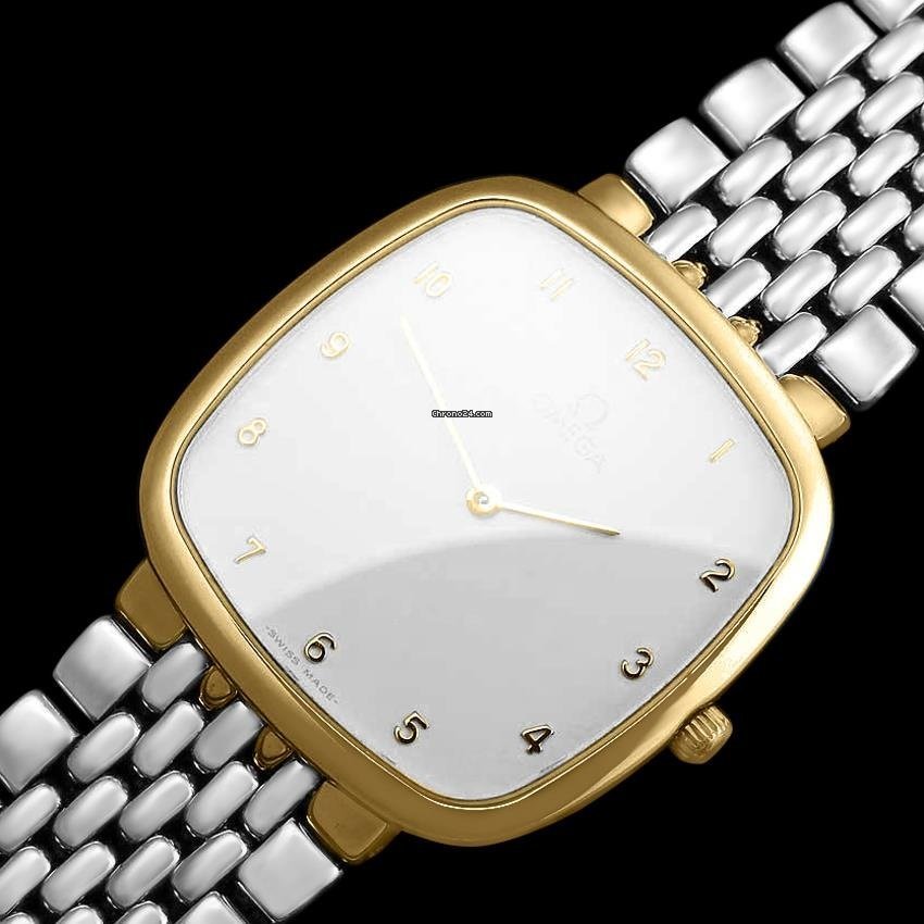 IMG_9081 Omega De Ville Mens watch Unisex Quartz Gold Steel 6594 Replica 7