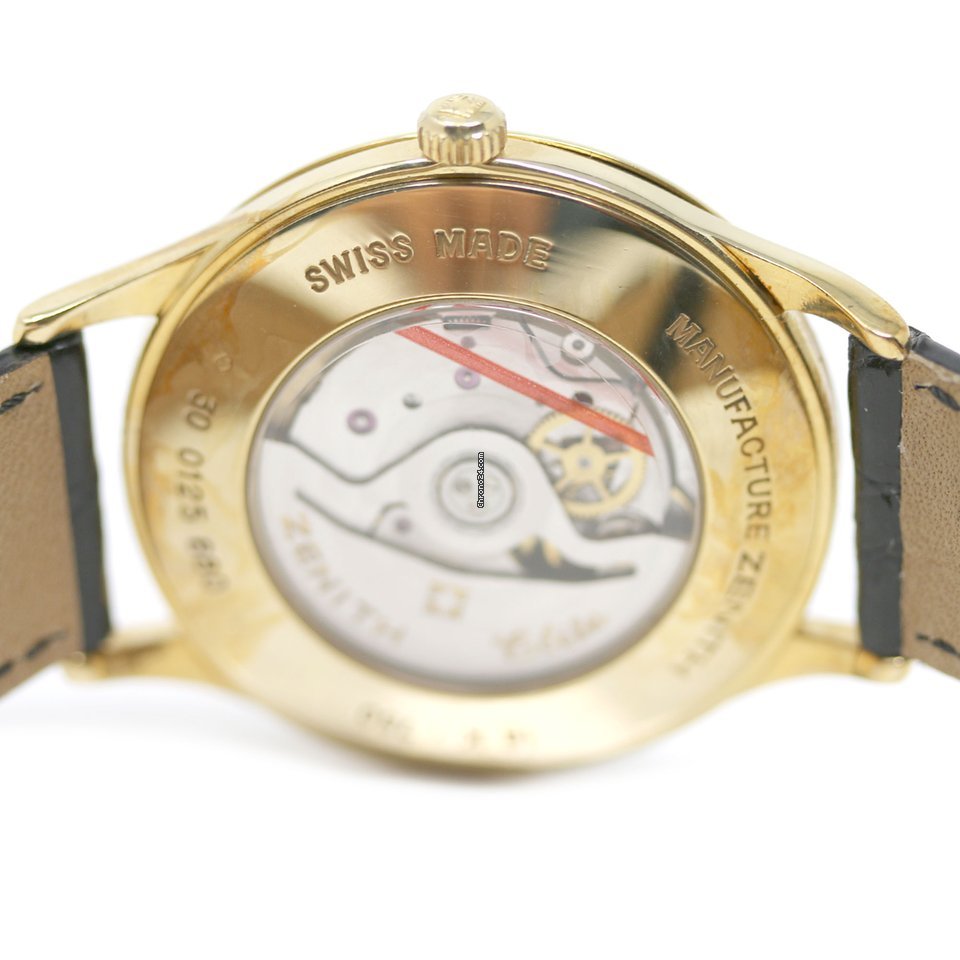 IMG_9081 Zenith Elite Mens watch Unisex Automatic Yellow gold 30 0125 680 Replica 7