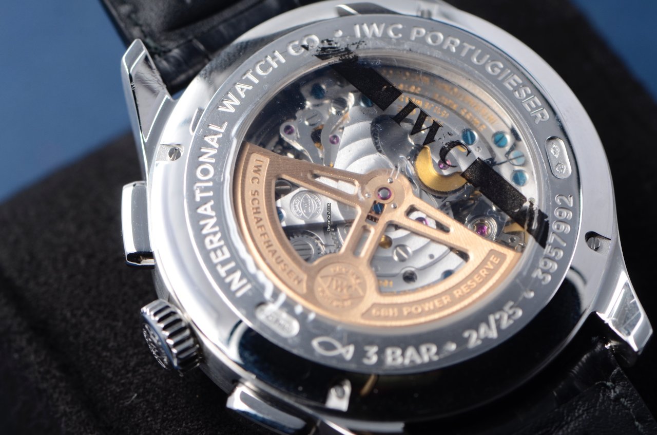 IMG_9081 IWC Portuguese Perpetual Calendar Digital Date-Month Mens watch Unisex Automatic Platinum IW397201 Replica 8