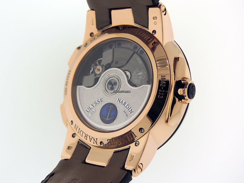 IMG_9081 Ulysse Nardin Moonstruck Mens watch Unisex Automatic Rose gold 1062-113 Replica 8