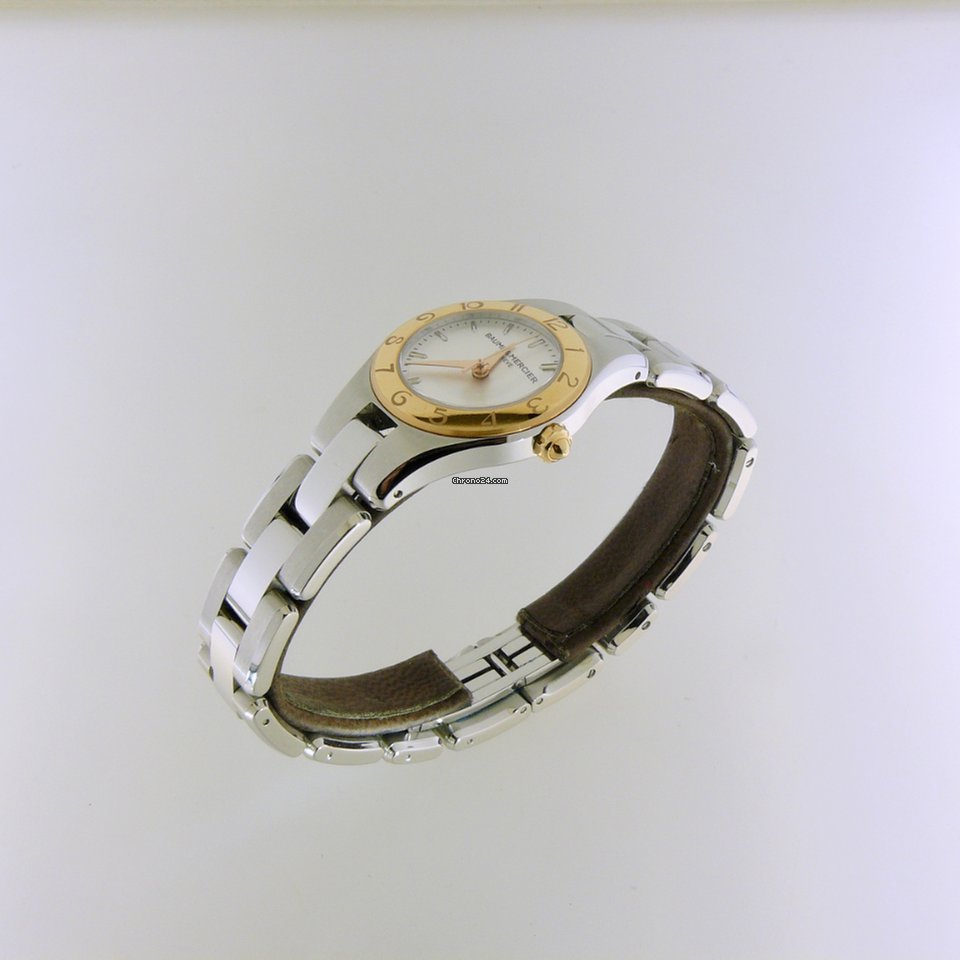 IMG_9081 Baume & Mercier Linea Quartz Gold Steel MOA10014 M0A10014 Replica 8