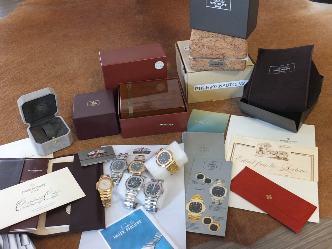 Patek Philippe Nautilus Mens watch Unisex Automatic Yellow gold 3700 3 Nautilus Blue original Steinbesatz Replica 8