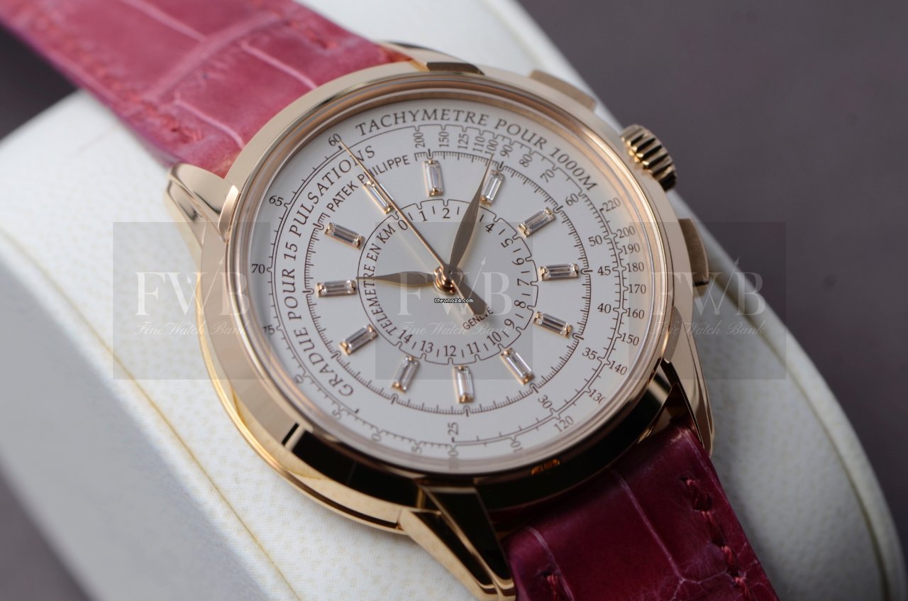 IMG_9081 Patek Philippe Chronograph Womens watch Automatic Rose gold 4675R-001 Replica 8