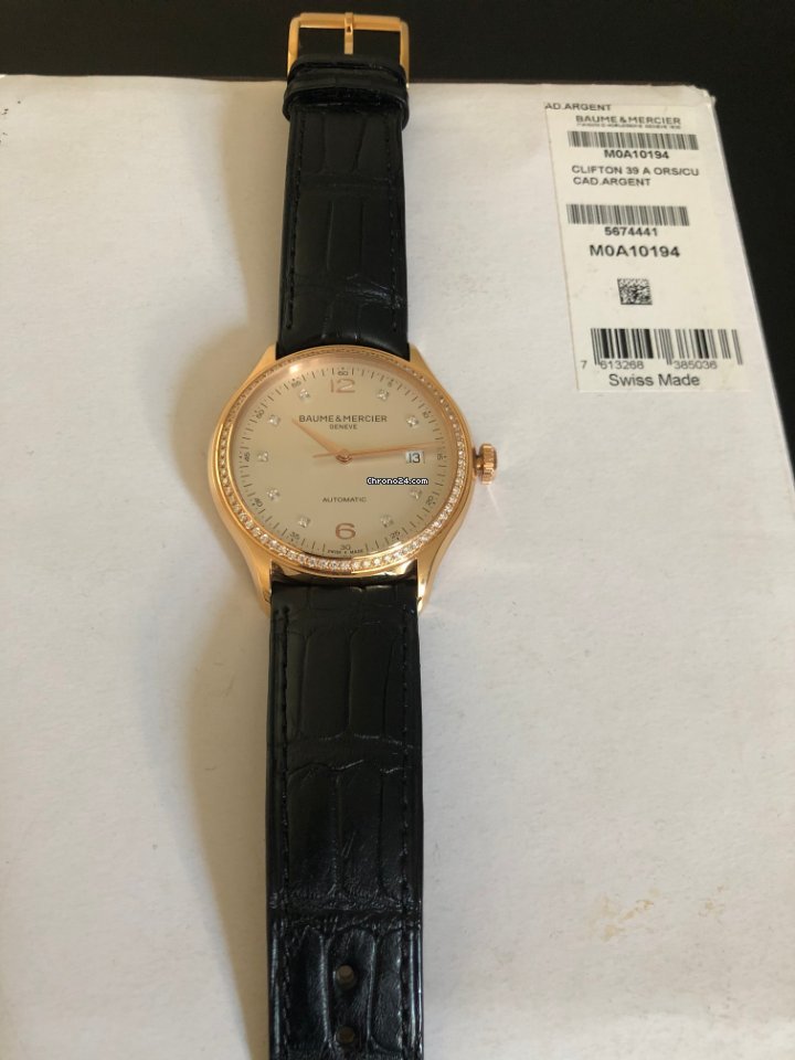 IMG_9081 Baume & Mercier Clifton Mens watch Unisex Automatic Rose gold MOA10194 Replica 8