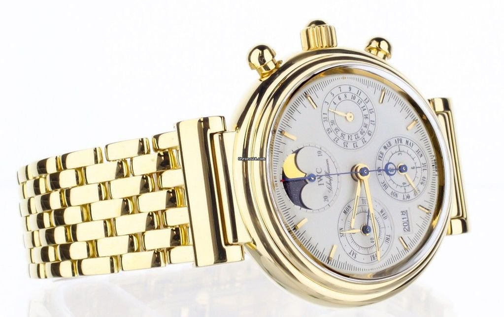 IMG_9081 IWC Da Vinci Perpetual Calendar Mens watch Unisex Automatic Yellow gold IW9252-01 Replica 8