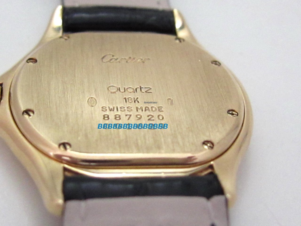 IMG_9081 Cartier Cougar Mens watch Unisex Quartz Yellow gold 887920 Replica 8