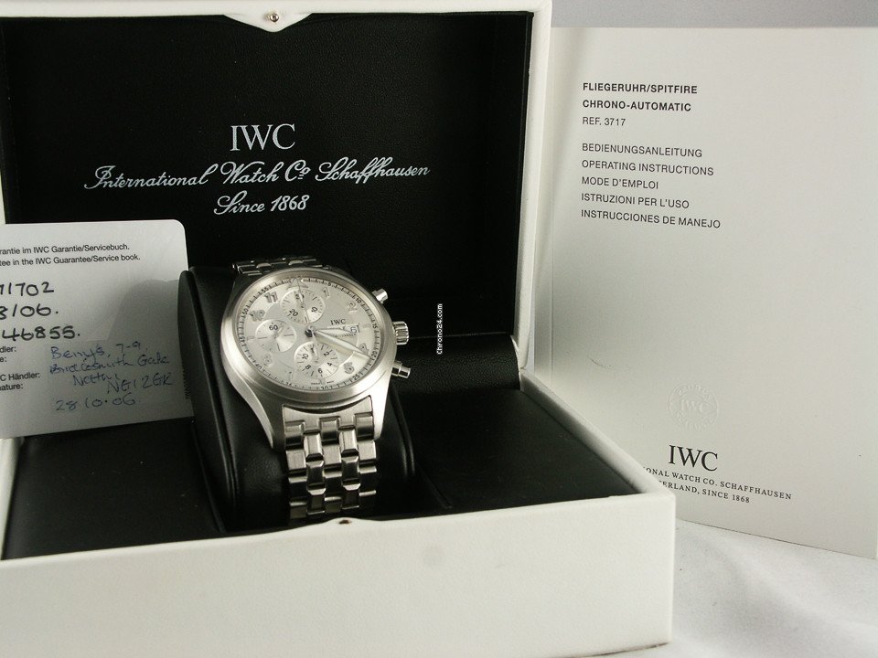 IWC Pilot Spitfire Chronograph Mens watch Unisex Automatic Steel 371702 Replica 8
